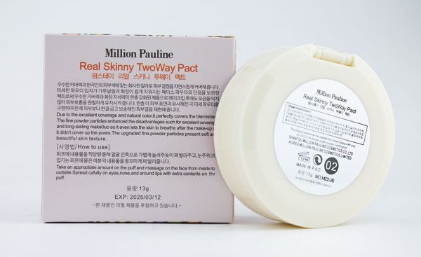 Double powder Million Pauline Real Skinny Two Way Pact + sponge, 13 g, tone 01 wholesale